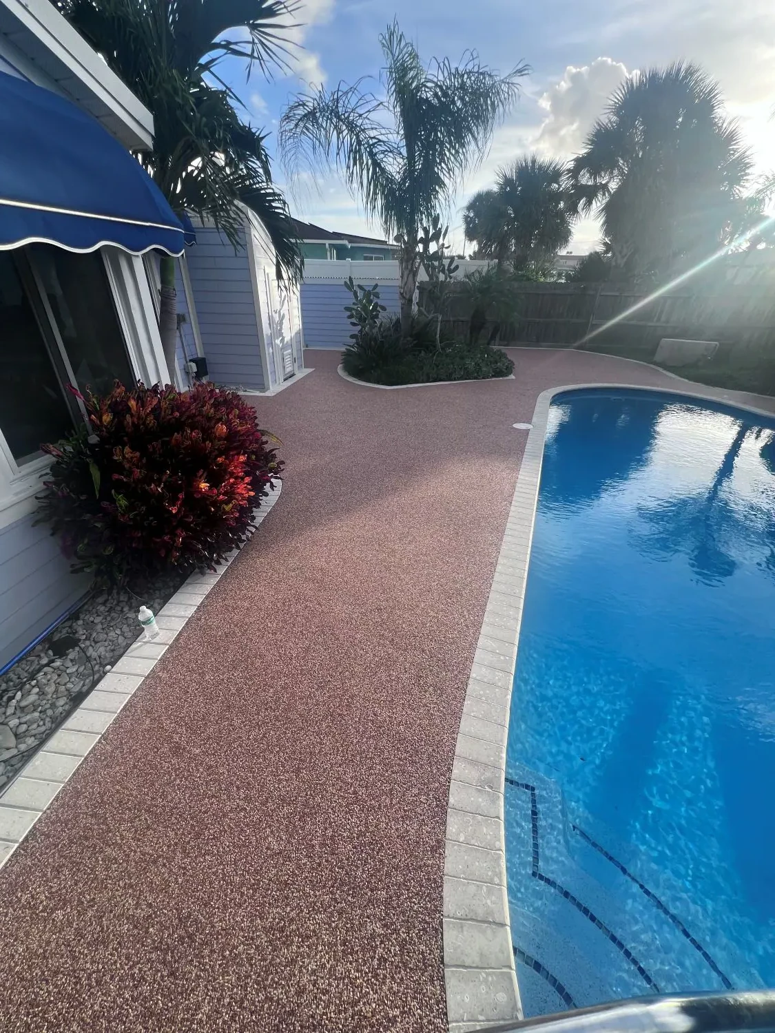 Permeable rubber surfacing installation in Ormond Beach Florida